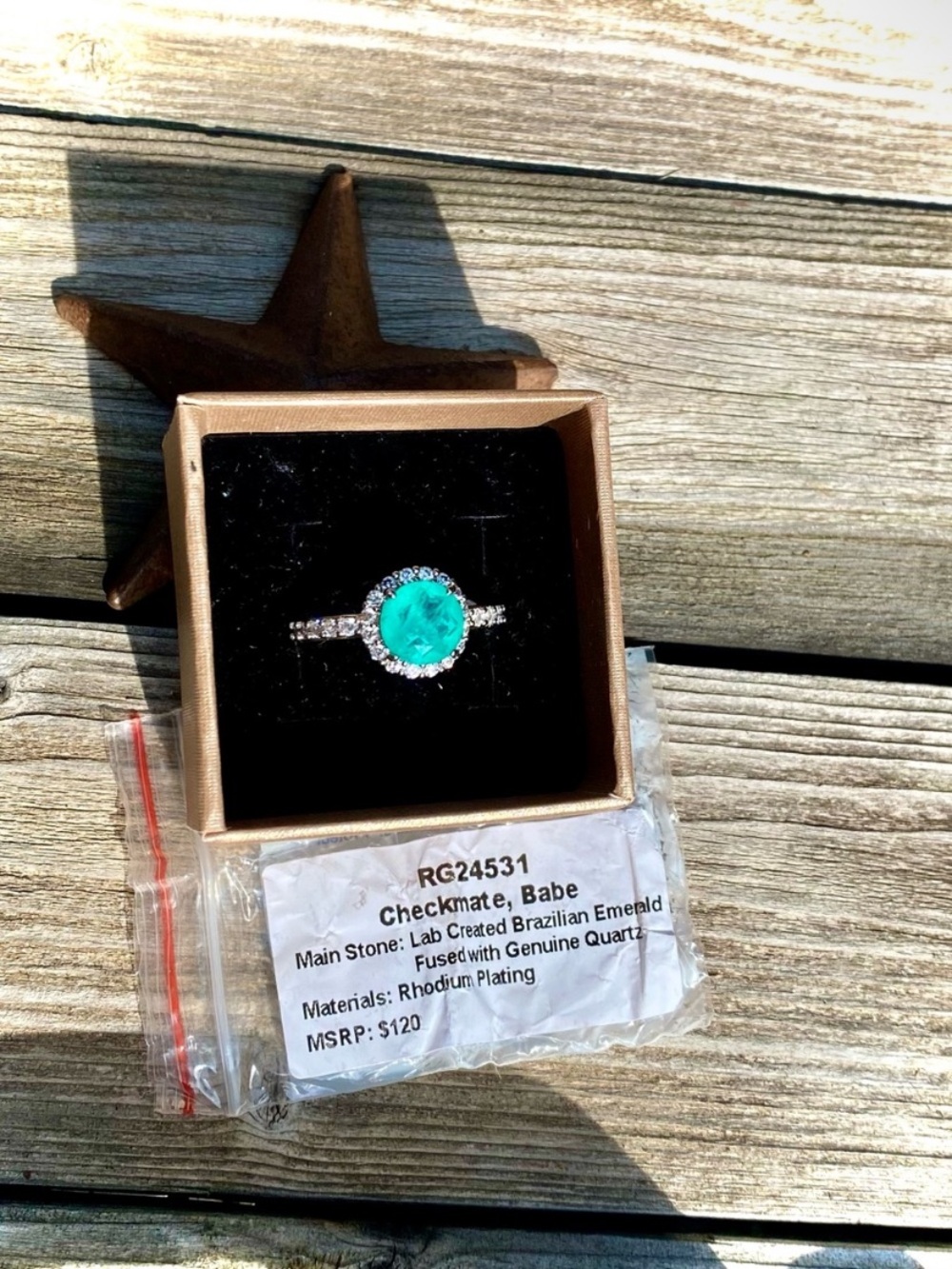 Bomb Party OG Brazilian Emerald Size 10 Ring - Picture 2 of 4